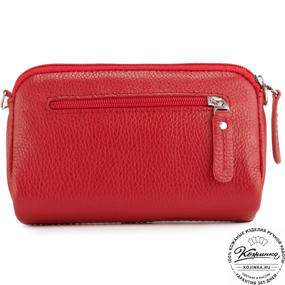 Кожаный клатч "Марта" (красный)